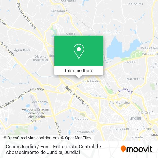 Mapa Ceasa Jundiaí / Ecaj - Entreposto Central de Abastecimento de Jundiaí