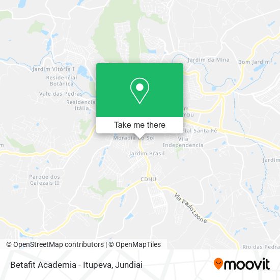 Mapa Betafit Academia - Itupeva