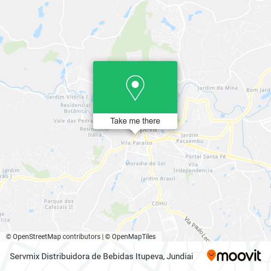 Mapa Servmix Distribuidora de Bebidas Itupeva