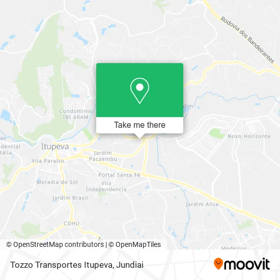 Tozzo Transportes Itupeva map