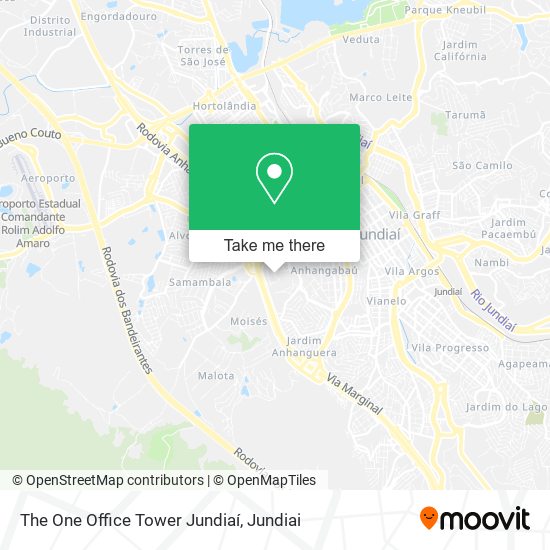 The One Office Tower Jundiaí map