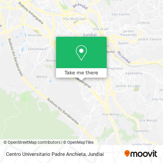 Mapa Centro Universitario Padre Anchieta