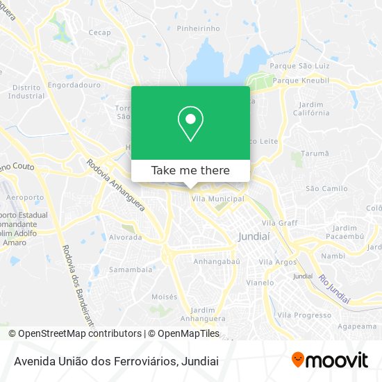 Avenida União dos Ferroviários map