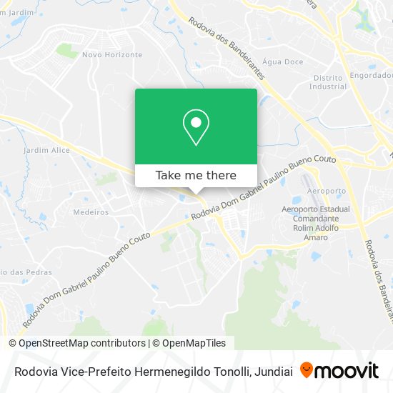 Rodovia Vice-Prefeito Hermenegildo Tonolli map