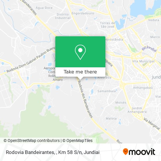 Rodovia Bandeirantes, , Km 58 S / n map