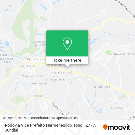 Rodovia Vice Prefeito Hermenegildo Tonoli 2777 map