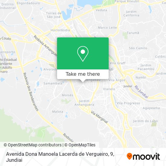 Mapa Avenida Dona Manoela Lacerda de Vergueiro, 9