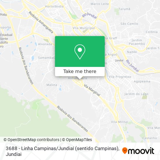3688 - Linha Campinas / Jundiaí (sentido Campinas) map