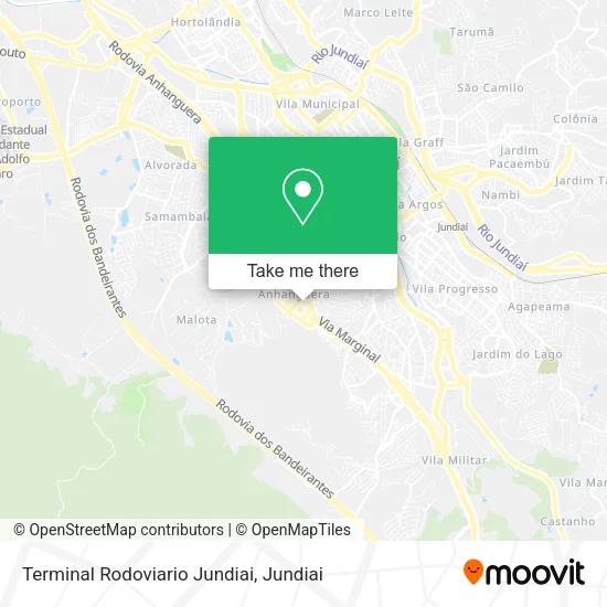 Terminal Rodoviario Jundiai map