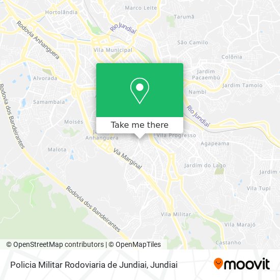Policia Militar Rodoviaria de Jundiai map