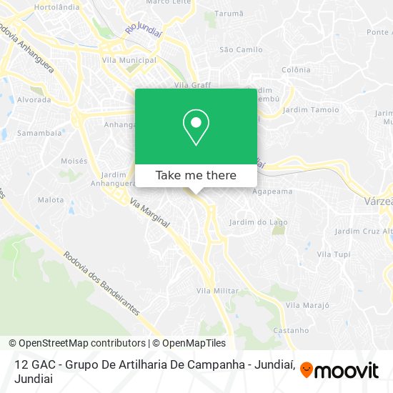 Mapa 12 GAC - Grupo De Artilharia De Campanha - Jundiaí