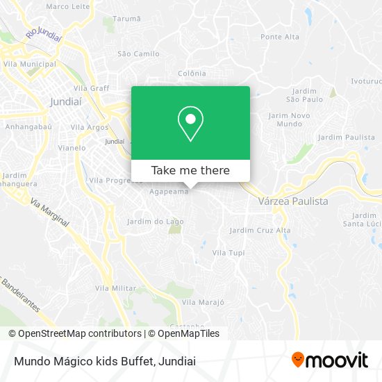 Mundo Mágico kids Buffet map