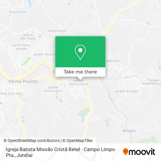 Igreja Batista Missão Cristã Betel - Campo Limpo Pta. map