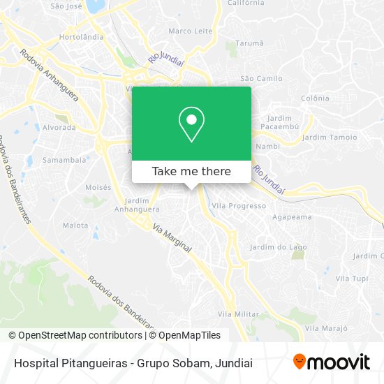 Hospital Pitangueiras - Grupo Sobam map