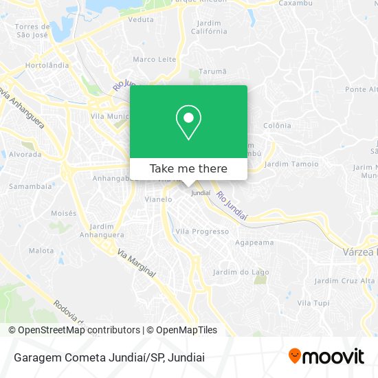 Mapa Garagem Cometa Jundiaí/SP