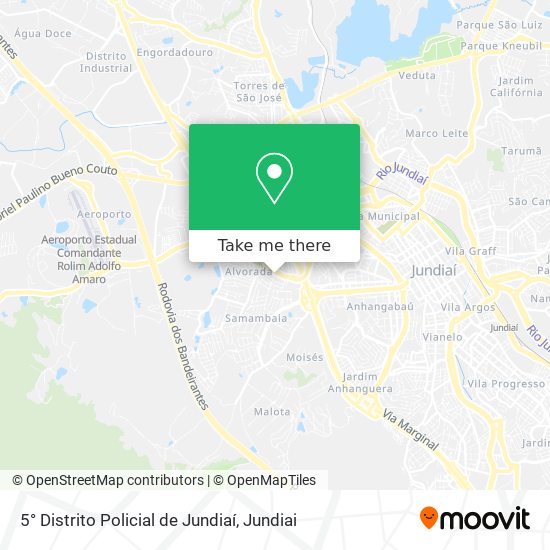 5° Distrito Policial de Jundiaí map