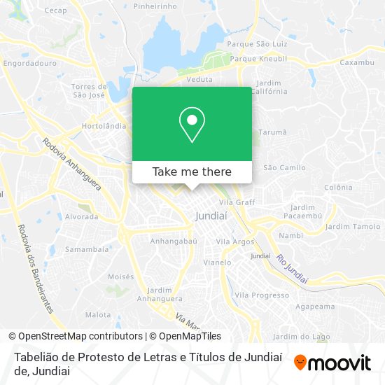 Mapa Tabelião de Protesto de Letras e Títulos de Jundiaí de