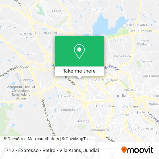 712 - Expresso - Retiro - Vila Arens map