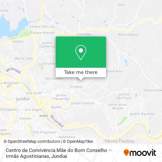 Mapa Centro de Convivência Mãe do Bom Conselho – Irmãs Agostinianas