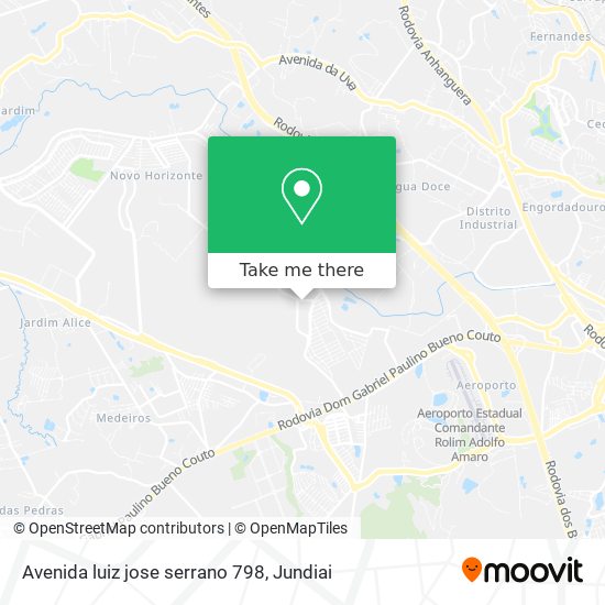 Avenida luiz jose serrano 798 map