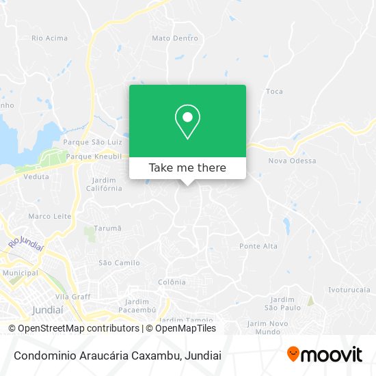 Condominio Araucária Caxambu map