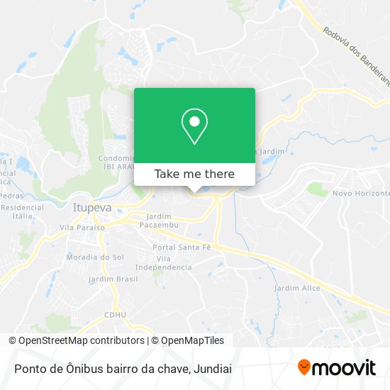 Ponto de Ônibus bairro da chave map