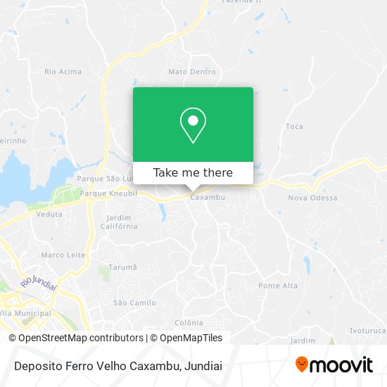 Deposito Ferro Velho Caxambu map
