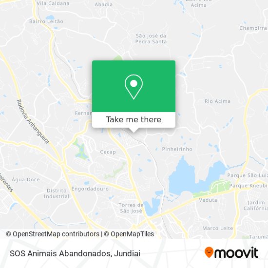 SOS Animais Abandonados map