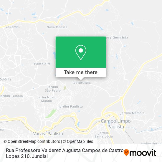 Rua Professora Valderez Augusta Campos de Castro Lopes 210 map