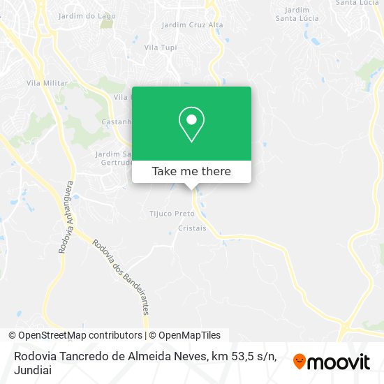 Mapa Rodovia Tancredo de Almeida Neves, km 53,5 s / n