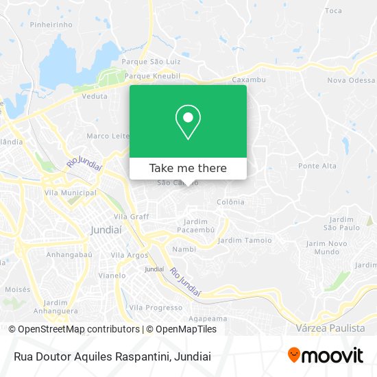 Mapa Rua Doutor Aquiles Raspantini