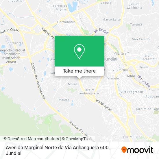 Avenida Marginal Norte da Via Anhanguera 600 map