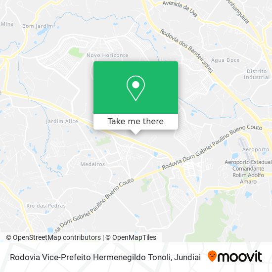 Mapa Rodovia Vice-Prefeito Hermenegildo Tonoli