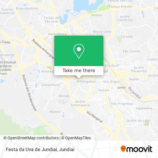 Mapa Festa da Uva de Jundiaí