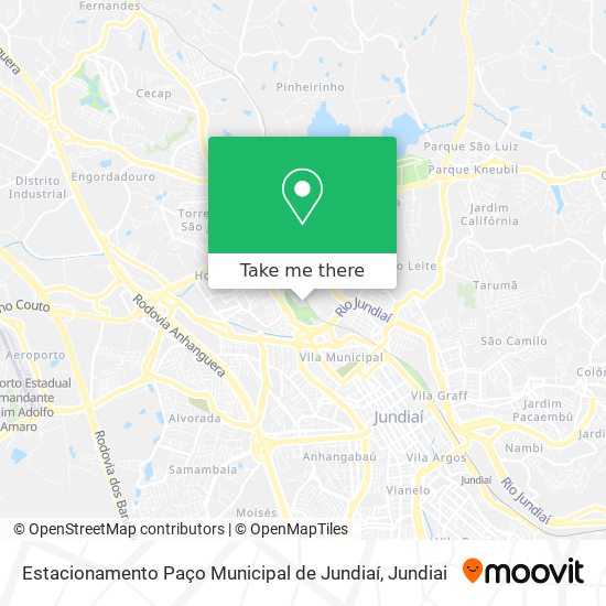 Mapa Estacionamento Paço Municipal de Jundiaí