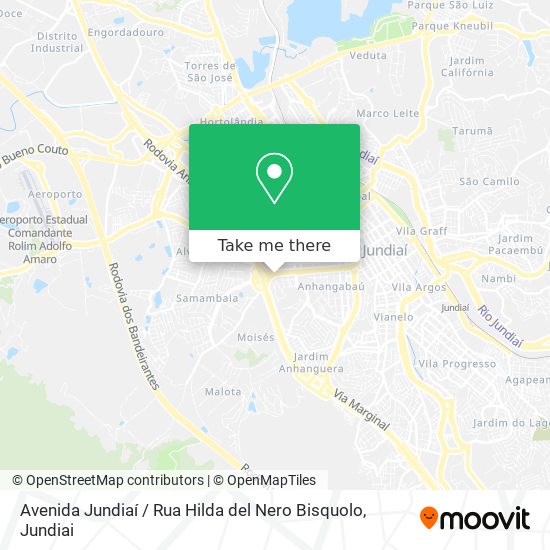 Mapa Avenida Jundiaí / Rua Hilda del Nero Bisquolo