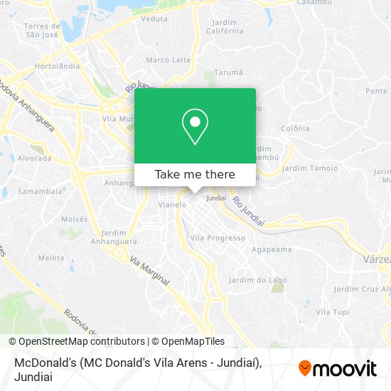 Mapa McDonald's (MC Donald's Vila Arens - Jundiaí)