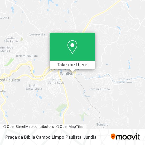 Mapa Praça da Bíblia Campo Limpo Paulista