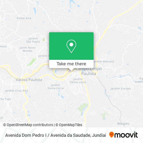 Mapa Avenida Dom Pedro I / Avenida da Saudade