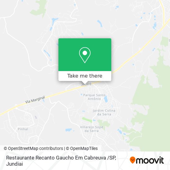 Mapa Restaurante Recanto Gaucho Em Cabreuva /SP