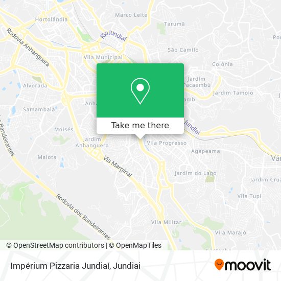 Mapa Impérium Pizzaria Jundiaí