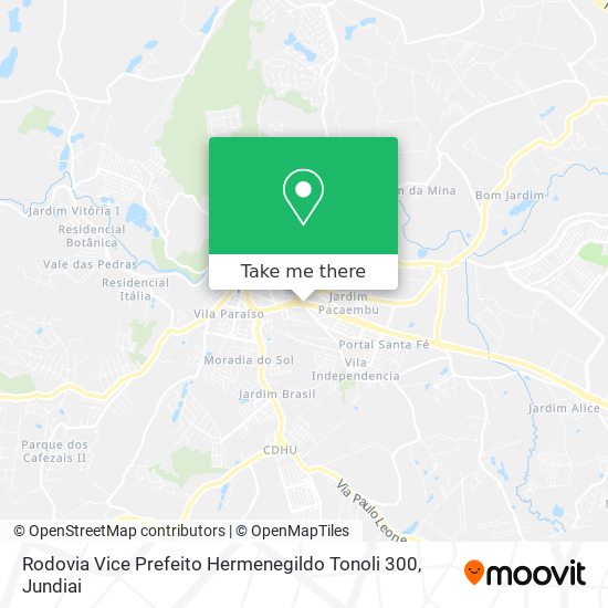 Mapa Rodovia Vice Prefeito Hermenegildo Tonoli 300