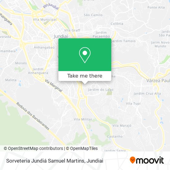 Sorveteria Jundiá Samuel Martins map