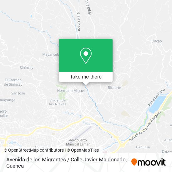 Mapa de Avenida de los Migrantes / Calle Javier Maldonado