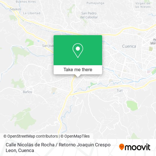 Calle Nicolás de Rocha / Retorno Joaquin Crespo Leon map