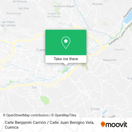 Calle Benjamin Carrión / Calle Juan Benigno Vela map