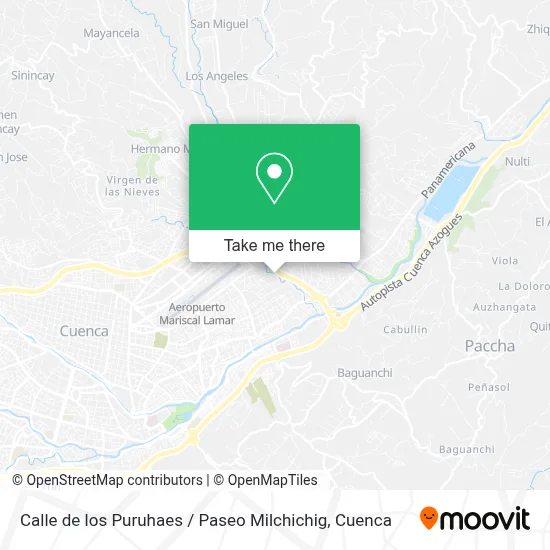 Mapa de Calle de los Puruhaes / Paseo Milchichig