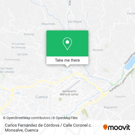 Carlos Fernández de Córdova / Calle Coronel c. Monsalve map