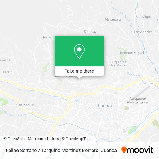 Felipe Serrano / Tarquino Martinez Borrero map