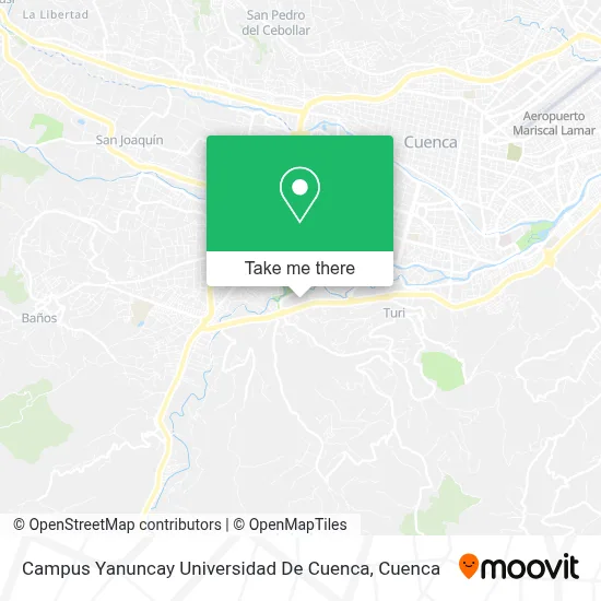 Mapa de Campus Yanuncay Universidad De Cuenca